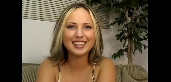 Hot blonde with onion arse Madison Monroe sucks cock then takes it in her wet twat
